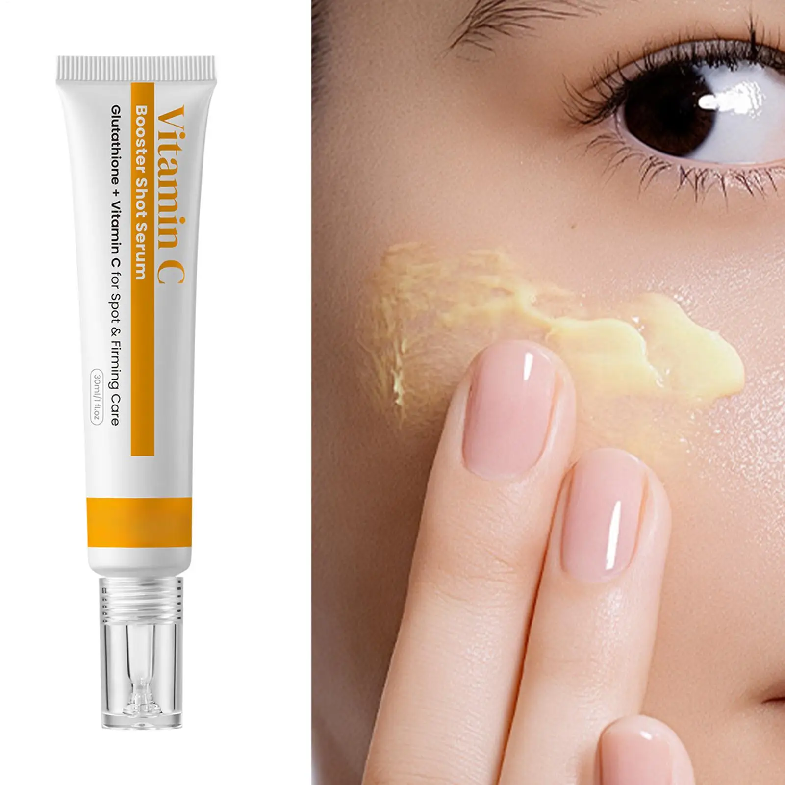 Sérum Creme de Vitamina C Iluminador e Hidratante para o Rosto com Niacinamida e Ácido Hialurônico 30ml