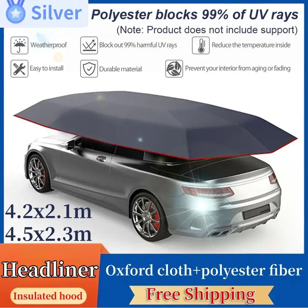 

M/L Auto Tarpaulin Canopy Cover Outdoor Waterproof Thermal Insulation Auto Canopy UV Protection Car Sunshade Awning Tent