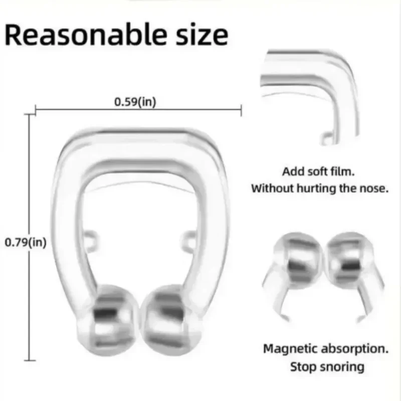 4Pcs Sleep aid device Magnetic Anti Snore Nose Clip Stop Snoring Improve Breathing Sleep Aid Apnea Guard Night Device with Case