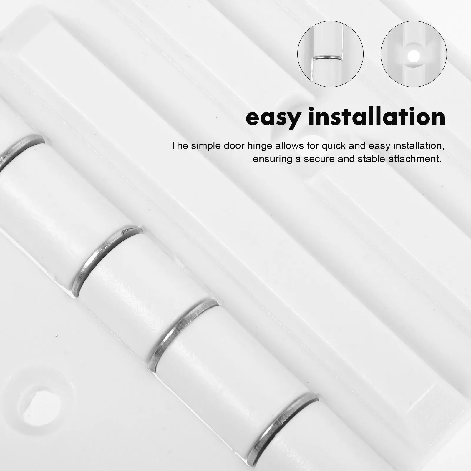 

White Plastic Door Hinge for Sauna Steam Room Glass Doors Replacement Part Sweat Steamer Hinge Smooth Minimalist Style Long