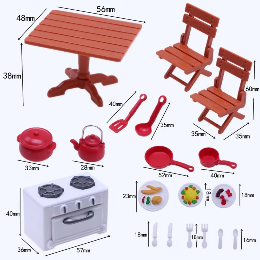 Accesorios de casa de muñecas de alta calidad para cocina, casa de muñecas encantadora, juegos de cocina en miniatura para hornear