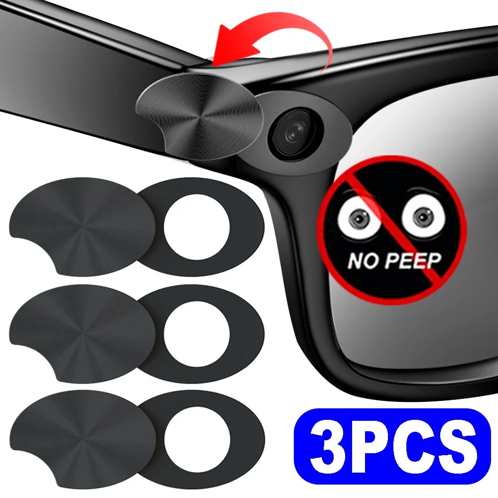 Reusable Rotating Design Smart Glasses LED Light Privacy Cover Camera Lens Shutter for Ray-Ban Meta/Wayfarer/Skyler/Headliner