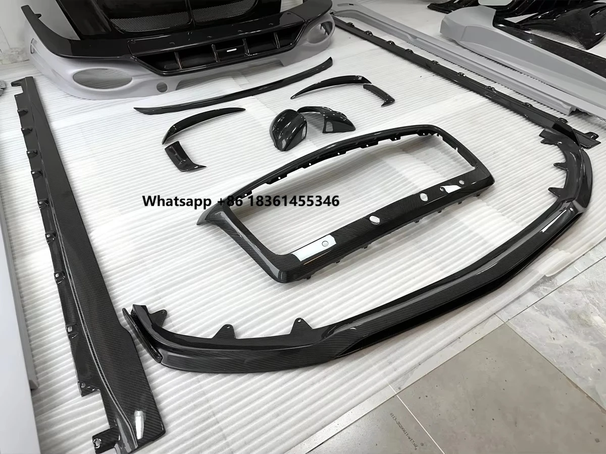 For  Flying Spur Flying Spur M Style Dry Carbon Fiber Body Kit Auto Parts Front Spoiler Front Lip