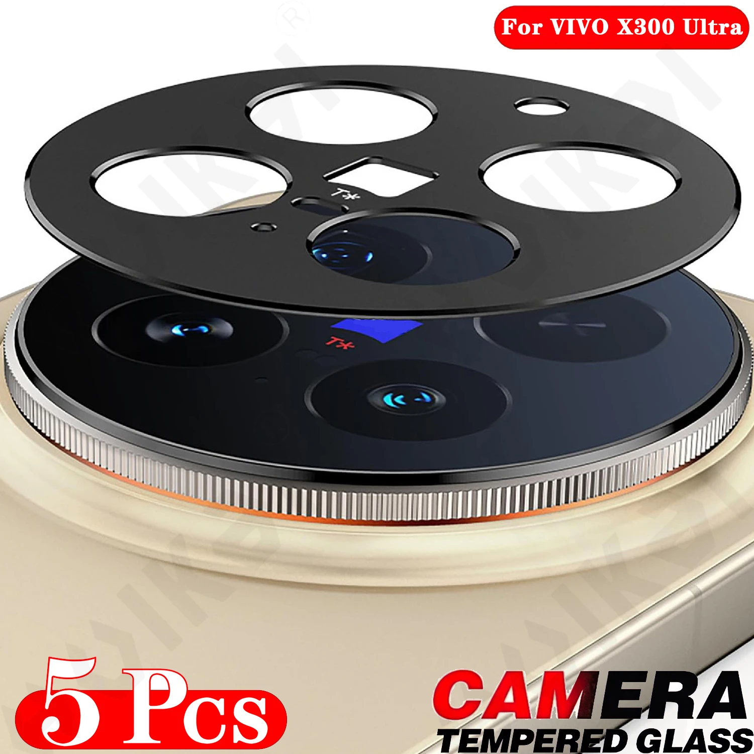 5 Pcs Camera Lens Protector Glass for VIVO X300 Ultra Full C