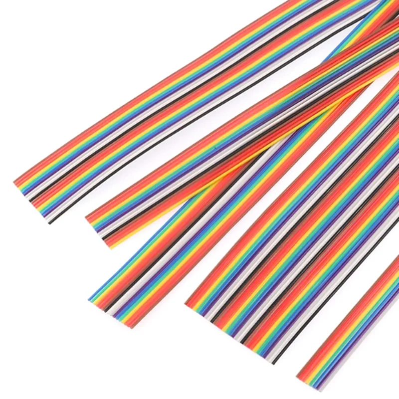 2Meter 6P/8P/10P/12P/16P/20P/40P 1.27mm PITCH Grey Flat Ribbon Cable 6/8/10/16/20/40 Pin 28AWG WIRE for IDC FC 2.54MM Connector