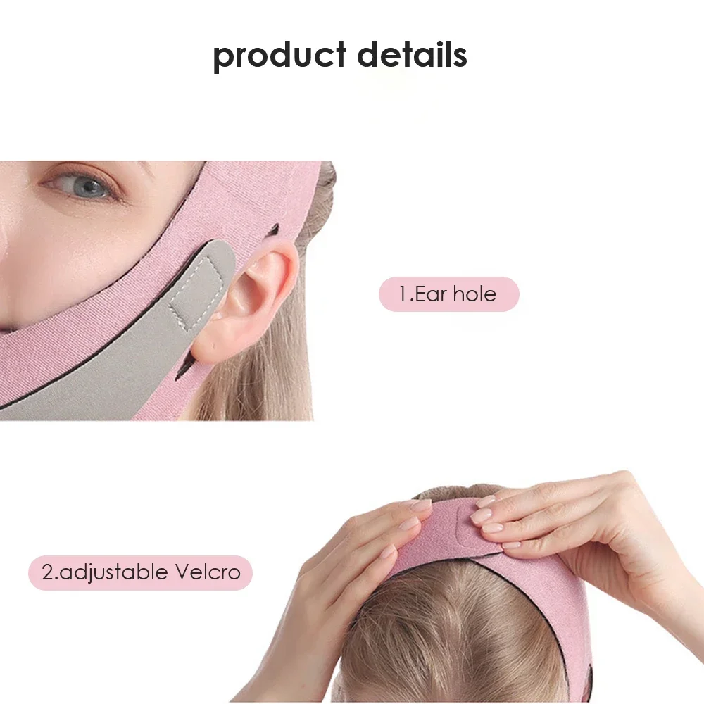 Bande réutilisable amincissante pour le visage, ceinture de levage, réduction du double ruisseau, anti-déformable, sangle de massage, soins de la peau