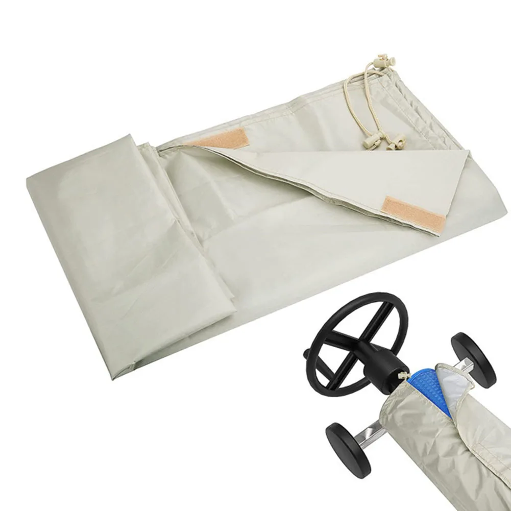Simplistic Yet Robust Design Protective Cover for Your Swimming Pool's Solar Blankets on Reels Weather Resistant Material