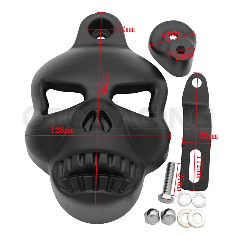 Motorcycle Parts Skull Horn Cover For Harley Sportster XLH1200 Softail Dyna Electra Glide Road King Wide Glide V-Rod