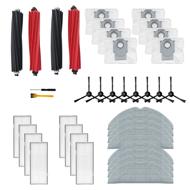 

Запчасти для пылесоса Roborock S8 Pro Ultra S8 S8, фильтр НЕРА, пылесборник, аксессуары, основная боковая щетка, насадка на швабру, робот