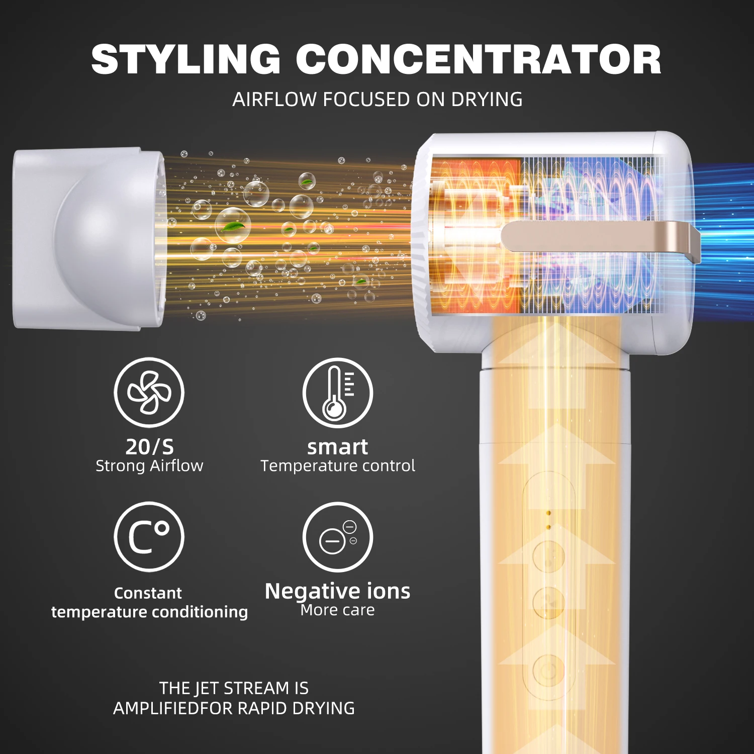 110000 دورة في الدقيقة عالية السرعة Bldc فرش أدوات الشعر ضربة مجفف فرشاة مجموعة التفاف الطراز Cepillo صالون فرشاة الهواء الساخن مجفف الشعر