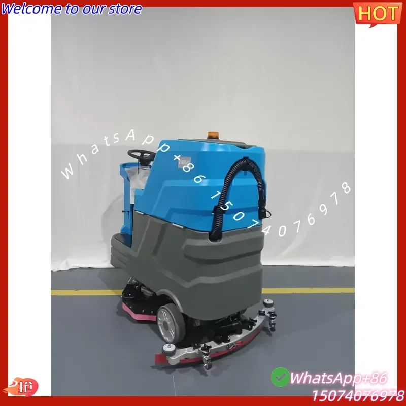 2026 Everlift FC150 Small Electric Walk-Behind Floor Sweeper 86cm Clean Width Double Scrubbing Driving Type