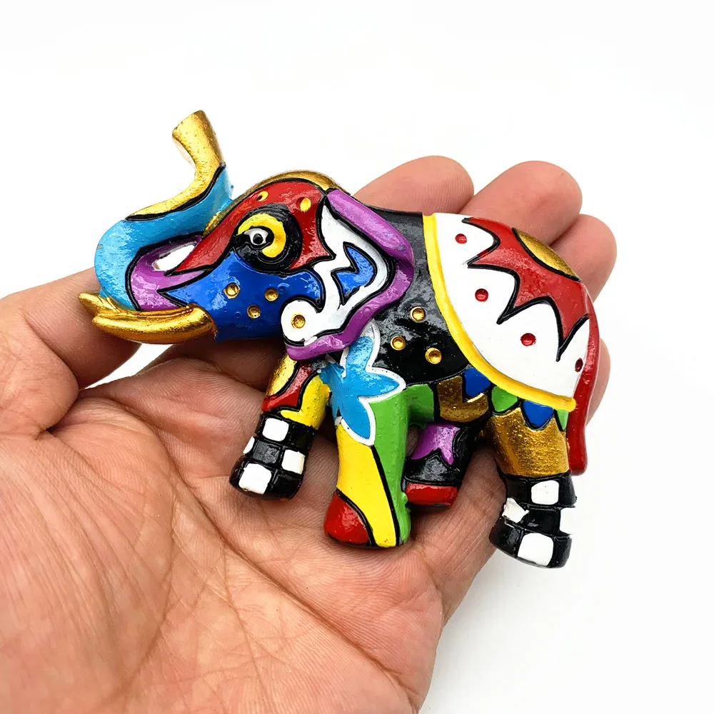 3D Colour Resin Mosaic Animals Owl Lizard Elephant Refrigerator Magnetic Tourist Souvenirs Stickers,Home & Kitchen Fridge Magnet