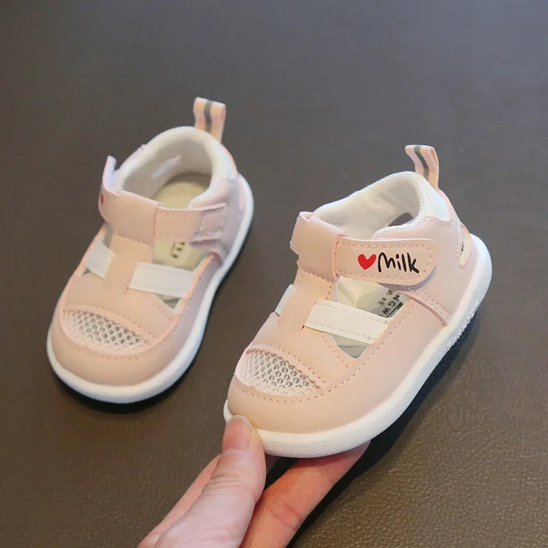 Sandalias Baby Walking Shoe Summer 0-2Year Old Breathable Mesh Shoe Baby Sandals Gril Boy Kids Shoe Soft Sole Infant Girl Sandal