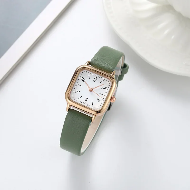 Simple Square Dial Niche Women\'s Quartz Wristwatches Sweet Personalized Belt Women\'s Watch Fashion Casual Women\'s Watches