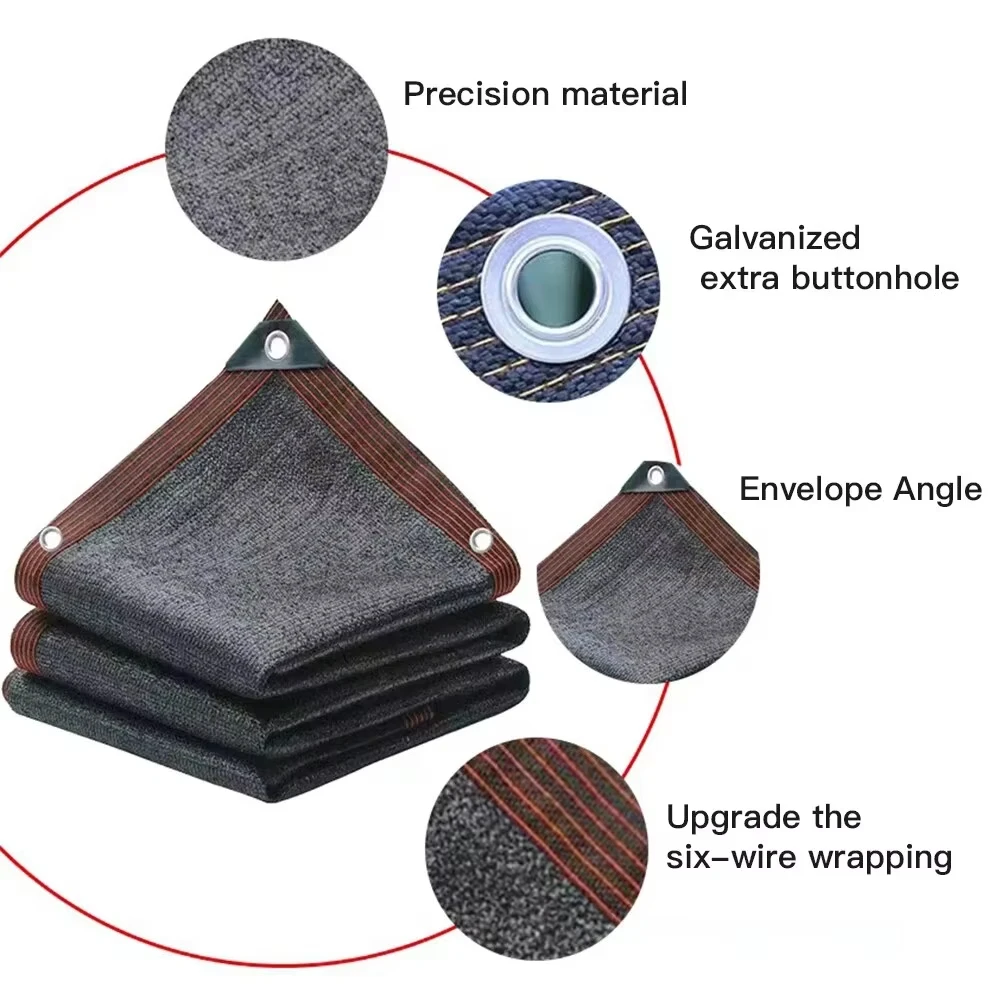 Outdoor Black Thickened Shading Net Encrypted Sun Protection Agricultural Summer Outdoor Insulation Net Sun Protection/breath
