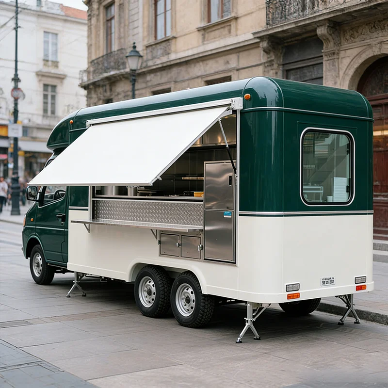 Mobile Kitchen Unit with Three Compartment Sink and Hand Sink and Wash Down System for Health Code