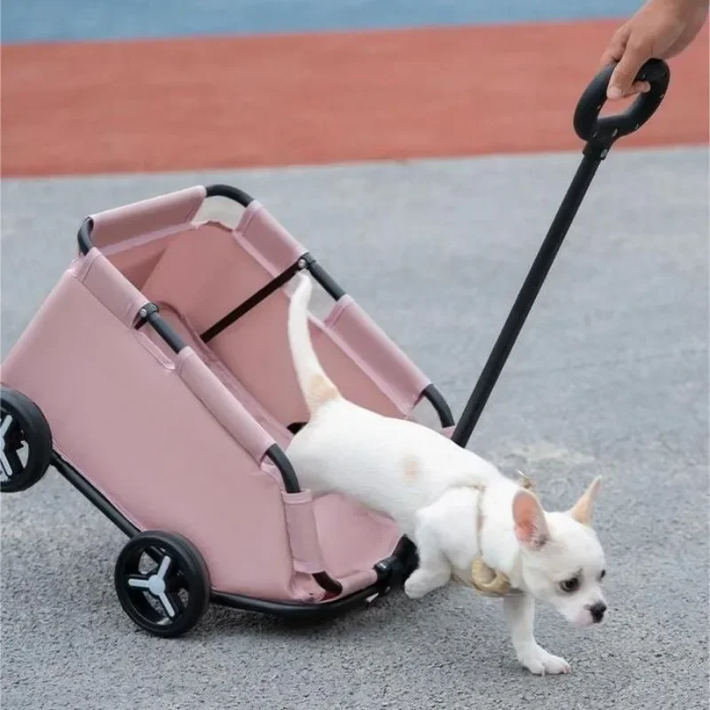 Lightweight Pet Stroller Foldable Travel Cart for Cats Dogs Compact Mobility Stroller Travel-Friendly Pet Cart with Adjustable 