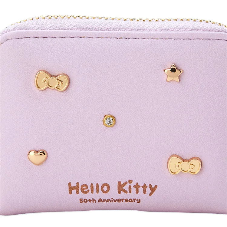 Sanrio KT Cinnamoroll Kuromi Mymelody Cartoon PU Coin Purse kawaii Anime Wallet Short Zipper Business Card Holder Money Bag