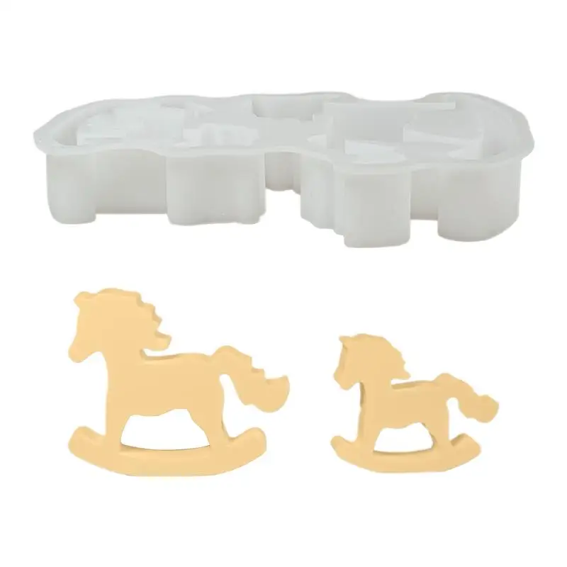 

Формы из смолы для лошадей, силиконовая силиконовая форма для украшения дома, антипригарная, прочная, креативная, легкосъемная форма для украшения фигуры