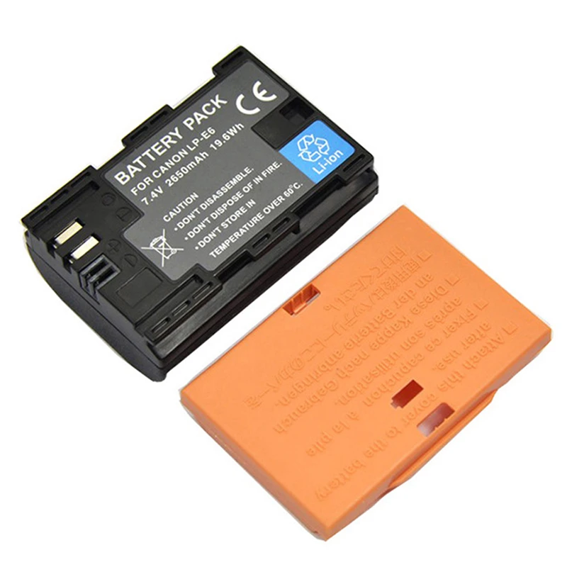 2650mAh LP-E6/E6N Battery For 5D Mark 3 5D4 6D 6D2 7D2 80D 90D SLR Camera