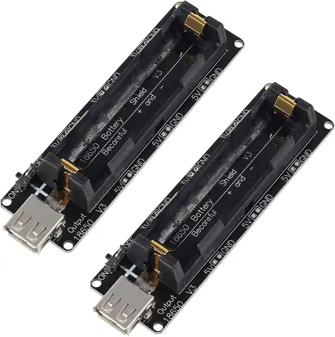 2pcs 18650 Battery Holder Support USB 5V/2A 3V/1A V3 Battery Shield Battery Charging Module for Raspberry Pi Arduino ESP32
