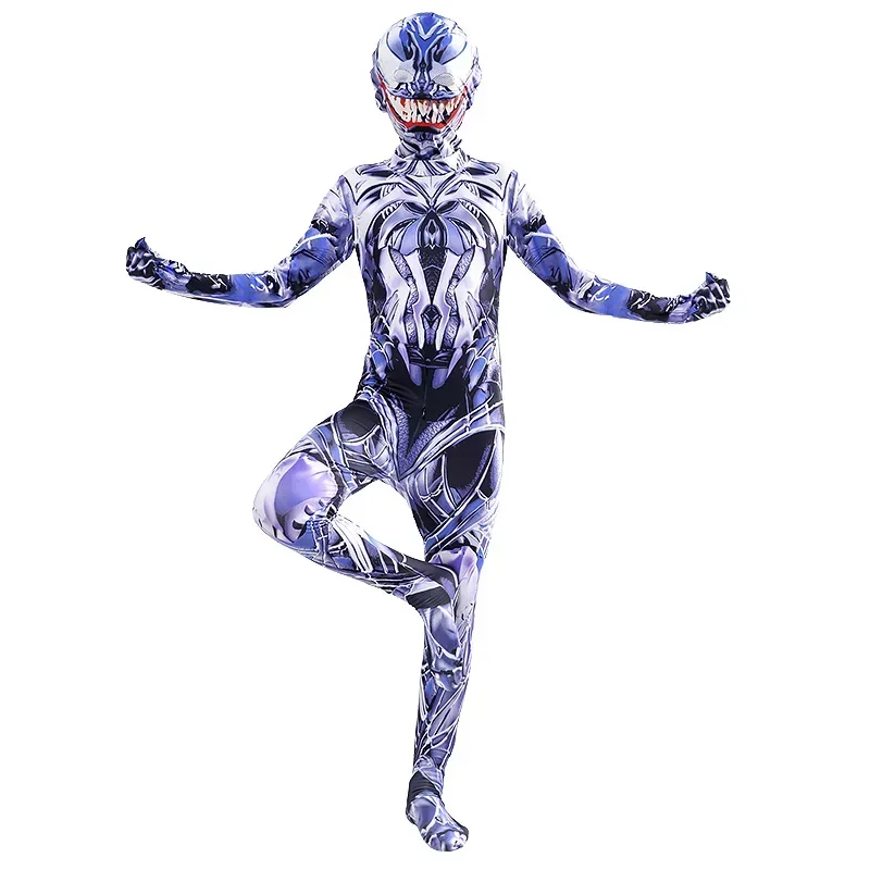 Kids Spider Man Venom Costume Suit Jumpsuit Symbiote Spiderman Costume Superhero Cosplay Halloween Costume For Child Boys