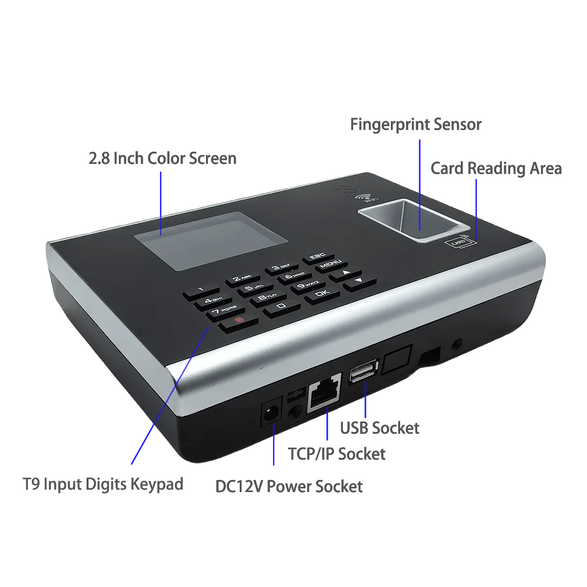 Online Fingerprint Time and Attinery System, Cloud Based, WiFi, Work Time Clock, Management Solution