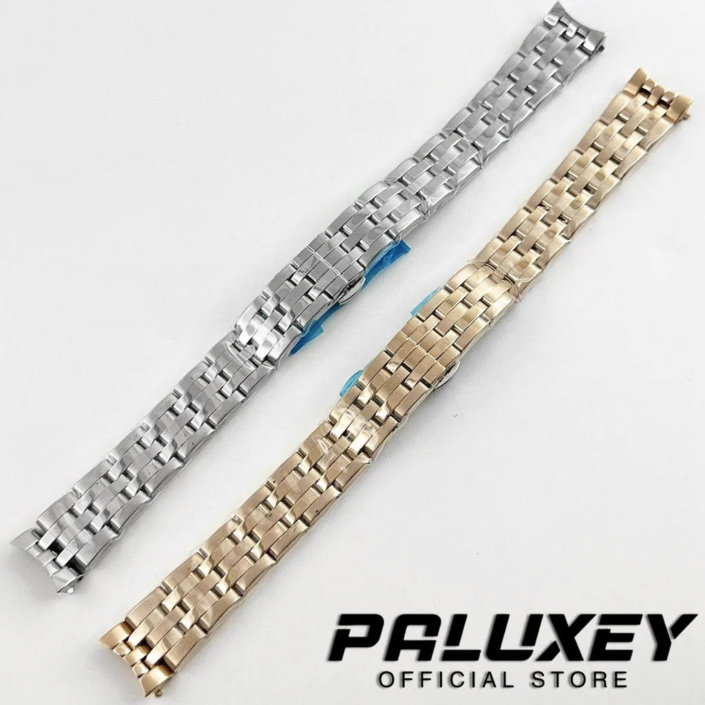 16mm/20mm Silver Gold Rose 904L Cocktail Case Bracelet Watch Solid Stainless Steel Strap For 33MM/40MM NH35 NH38 Cocktail Case