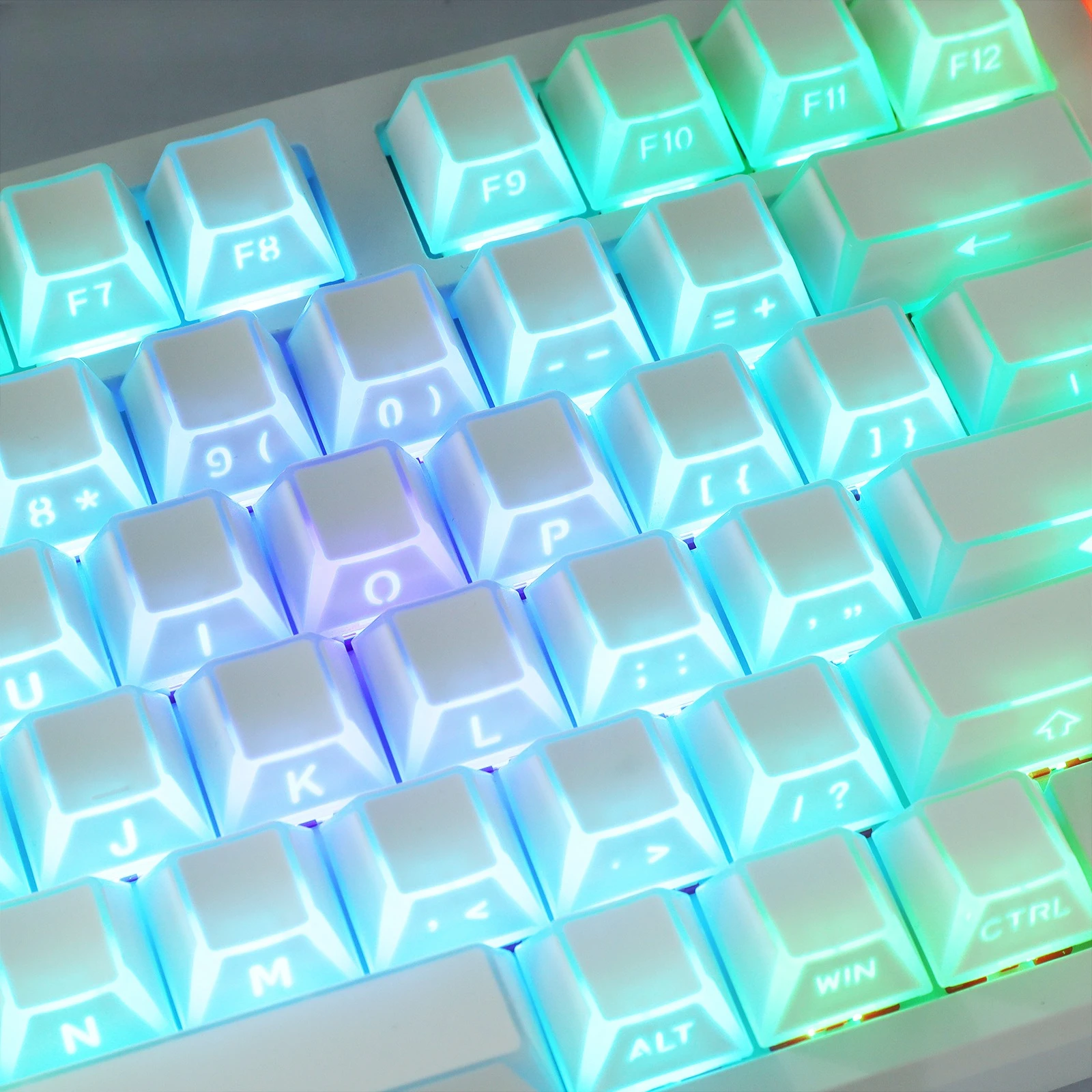 

folding two-color keycap lines light-transmitting side engraving characters light-transmitting mechanical keyboard keycaps