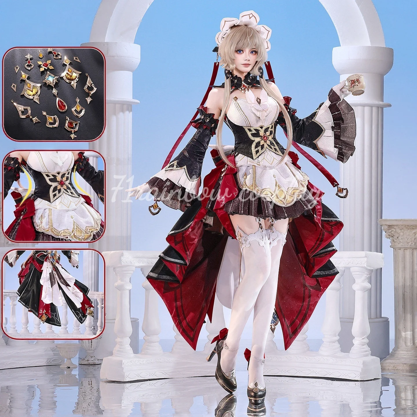 71rainbow Cosplay Marionette Sandrone Cosplay Costume Woman Christmas Outfits Dress Game Clothes Costumes Cosplay
