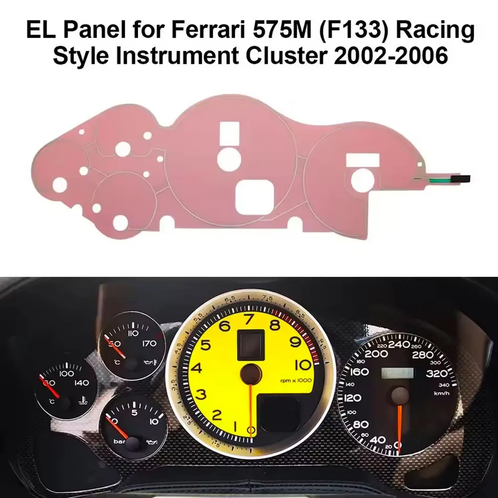 EL-Panel mit Anzeigefläche für Ferrari F430 (F131) Instrumentencluster-Hintergrundbeleuchtungsreparatur – Detail 2