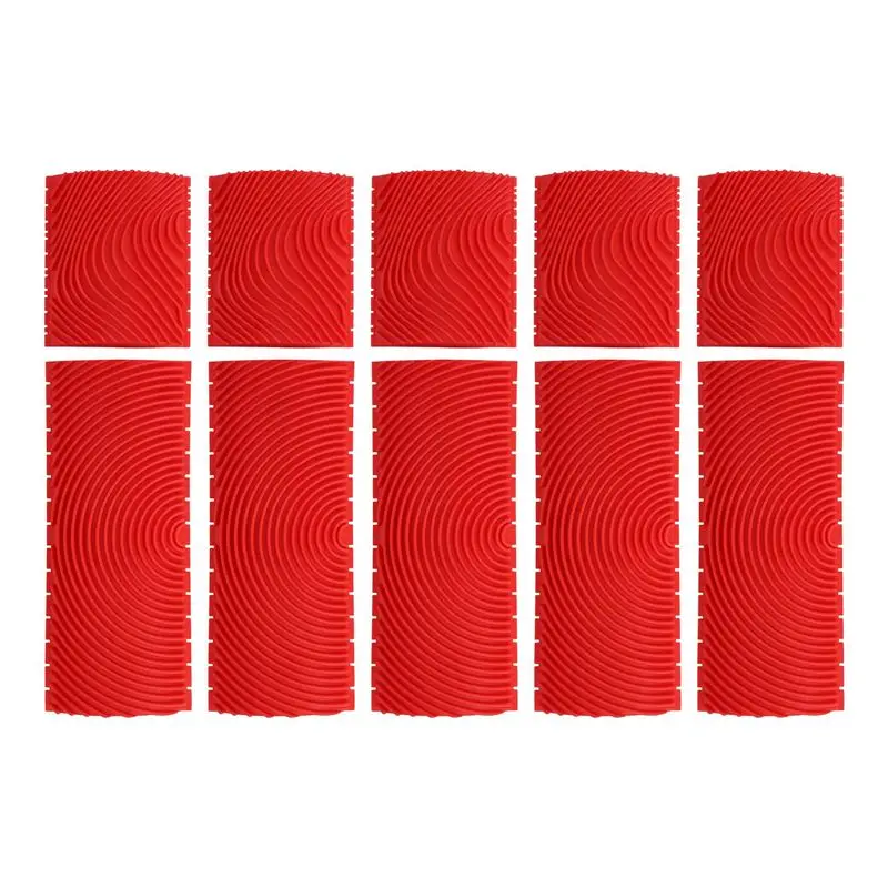 ABWZ-10PCS 3 Inch 6 Inch Imitation Wood Grain Paint Roller Brush Wall Painting Tool Sets Wall Texture Art Painting Tool Set