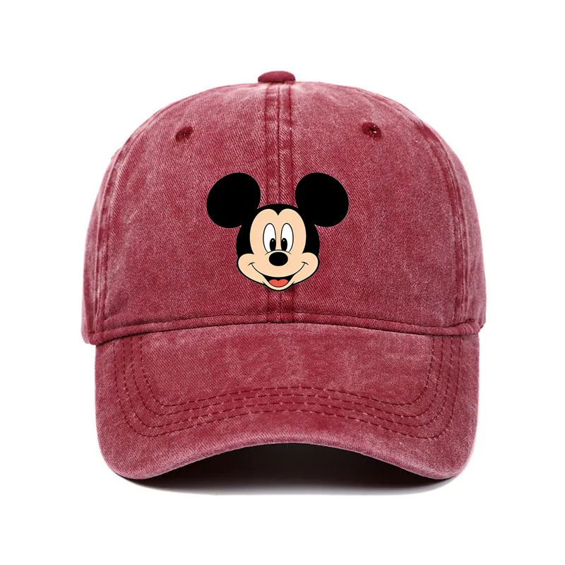 Unisex Vintage Washed Mickey Minnie Print Baseball Cap for Men Women Cartoon Trucker Hat Adjustable Snapback Casual Hip Hop Hat view 3