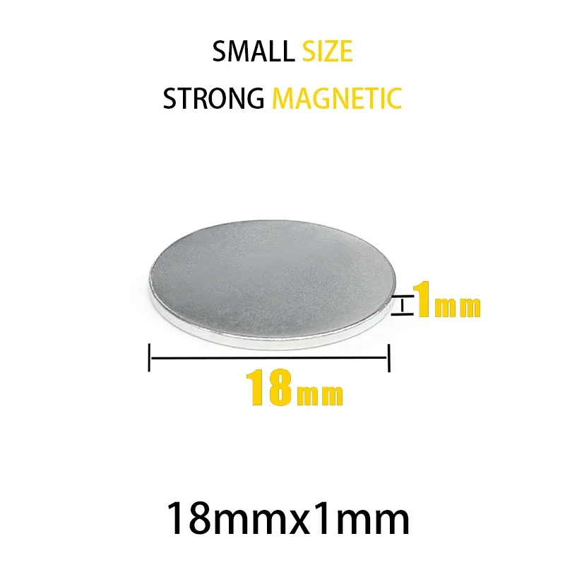 10~300PCS 18x1mm Neodymium Magnet 18mm x 1mm  N35 NdFeB Round Super Powerful Strong Permanent Magnetic imanes