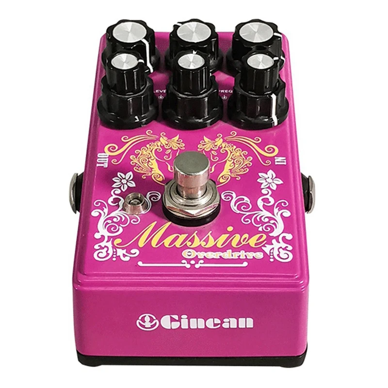 Guitar Distortion Overdrive Effect Pedal, Depth ,Level,3-Band Parametric EQ Sound Modifier,Overdrive Guitar Pedal