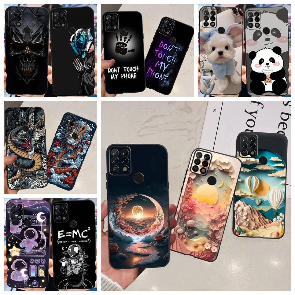Funda trasera de silicona suave para Huawei Nova, carcasa transparente con patrón de dibujos animados de dragón, estilo fresco, Y90, Y91, Y61, Y70, Y70 +, Y71, Y70 Plus