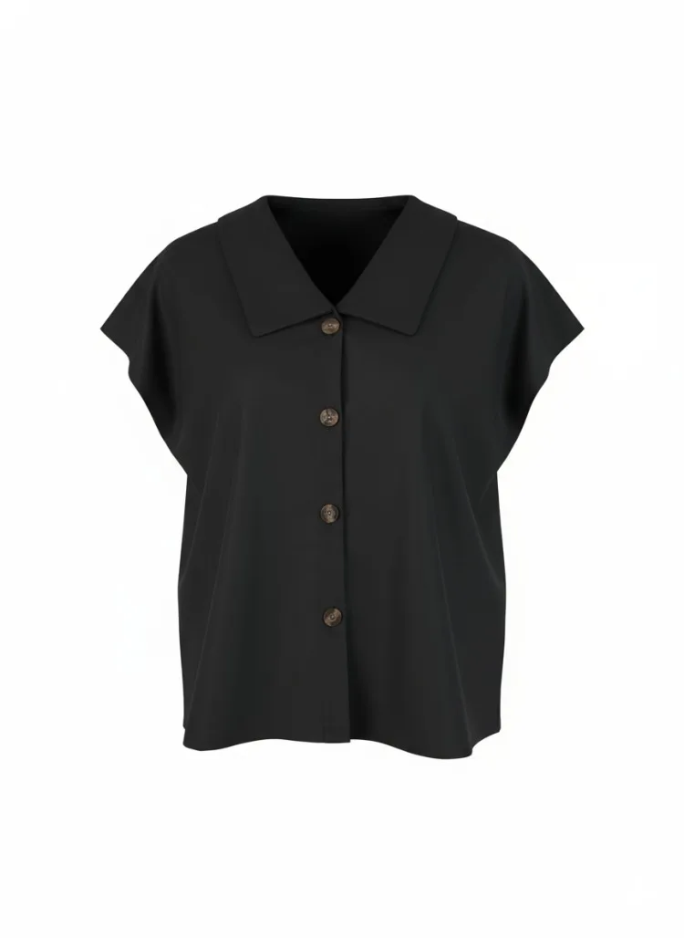 

Yeezzi женская повседневная хлопково-льняная блузка, новинка 2023 года, летняя свободная посадка с короткими рукавами и пуговицами, минималистичные однотонные рубашки с лацканами, топы