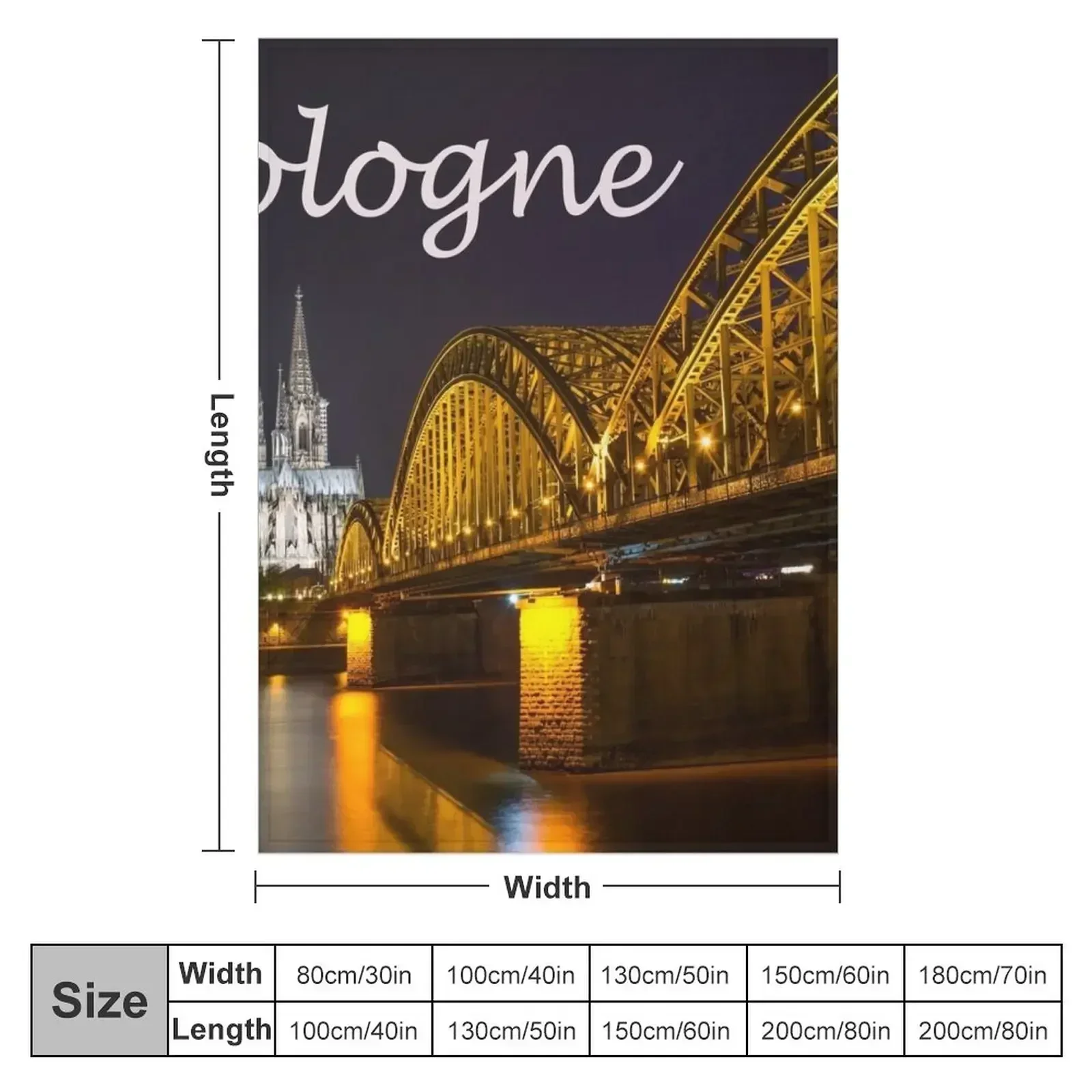 Cologne Cathedral at Night - Stunning Photograph Throw Blanket warm winter Luxury Throw Blankets