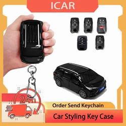 Car Key Case Cover for Toyota Sienna Smart 2021 2022 2023 2024 2/3/4/5/6 Buttons Remote Keyless Protector Fob Holder Accessories
