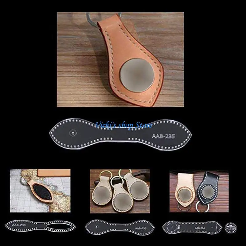 4 نوع قالب أكريليك واضح أكريليك طقطق استنسل لجلد ولاعة السجائر DIY بها بنفسك الحرفية نمط الجلود صنع الحرفية #6