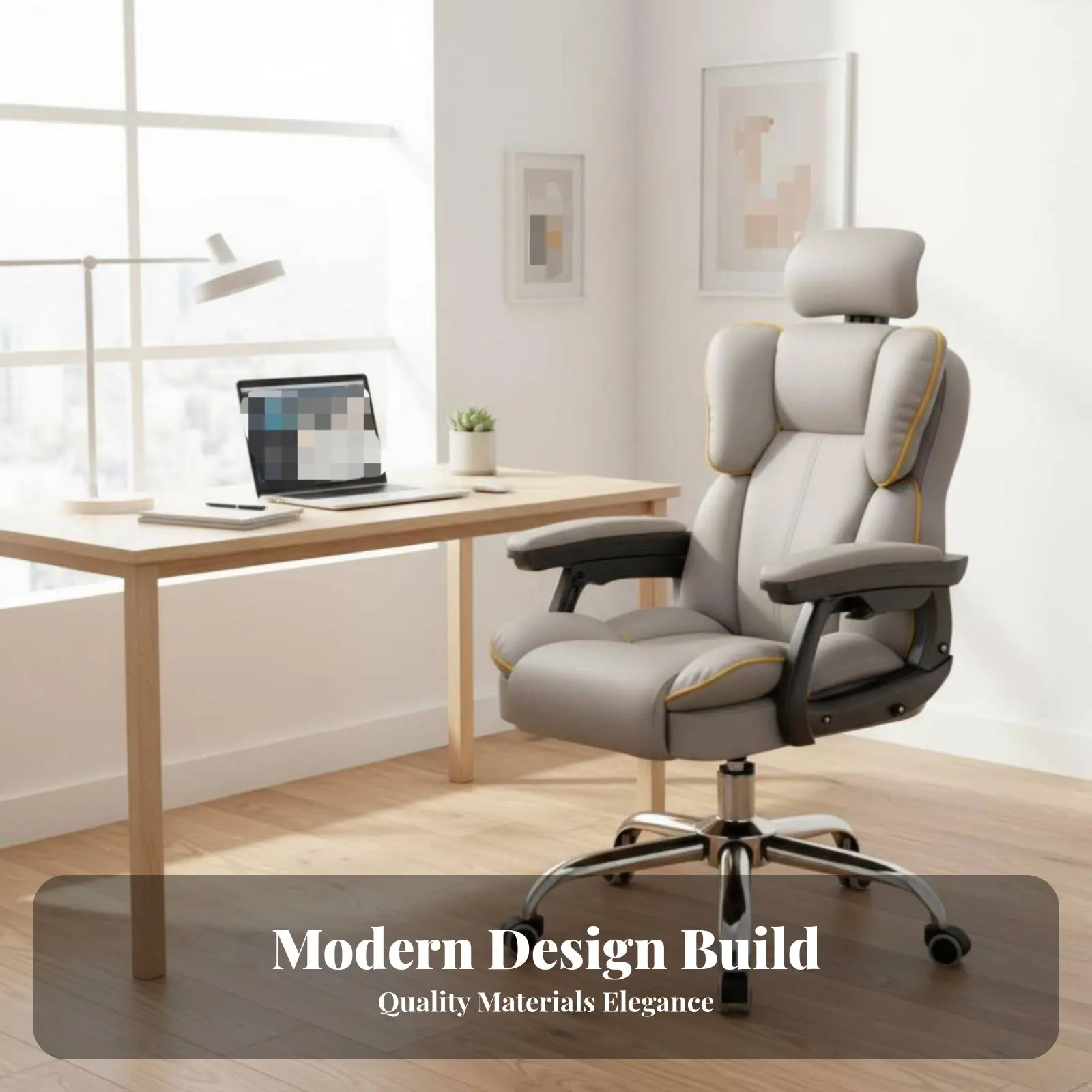 

Эргономичное игровое кресло-реклайнер с поворотом на 360 градусов, высокой спинкой, подставкой для ног, толстым мягким наполнителем и регулировкой высоты