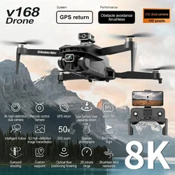 Drone professionnel V168 avec trois caméras, grand angle optique 8K, localisation GPS, évitement d'obstacles à quatre voies, quadrirotor pour XIAOMI, nouveau