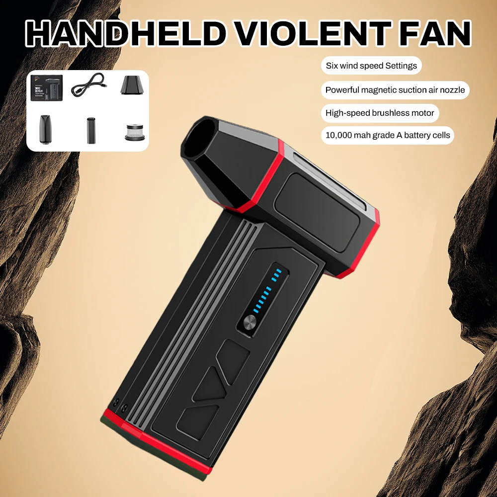 900000 RPM Gewelddadige Stofventilator Perslucht Stofdoek 350g Winddruk High Power Turbo Fan 6-Speed Verstelbare Turbo Jet Blower