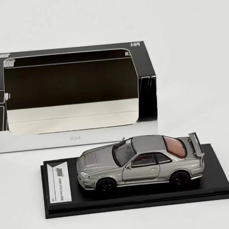 

Литой под давлением оригинальный масштаб 1:64 GT-R R34, модель из сплава, имитация украшения, хобби, сувениры, коллекция подарков, статический дисплей