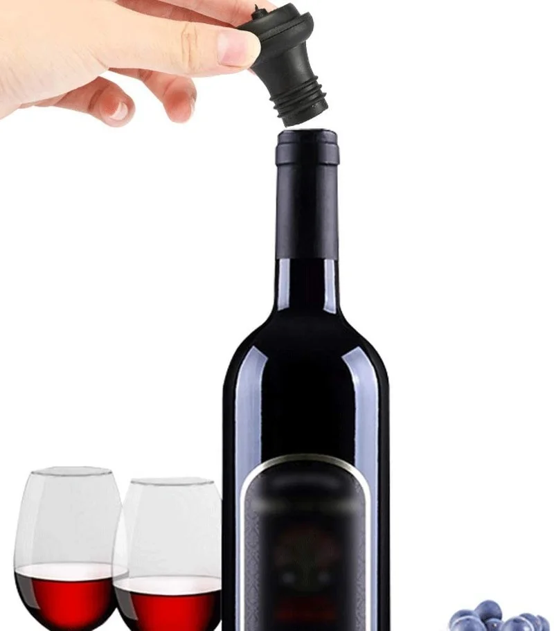 Wine Stoppers for Wine Saver Vacuum Pump Preserver Grade Rubber Wine Stopper Keep Your Wine Fresh Bottle Cap Sealer for Home