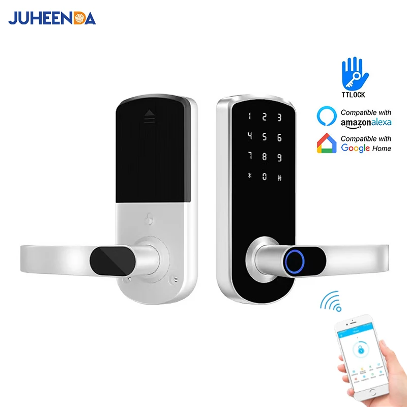

American-Style Fingerprint Smart Lock TTLock App Digital Code Keyless Room Entry Door Electronic Lock Replace Spherical Lock