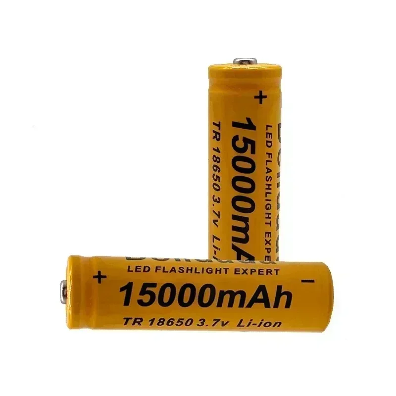 Lithium ion battery 18650, 3.7V, 15000 mAh, rechargeable, suitable for LED lights, electronic products