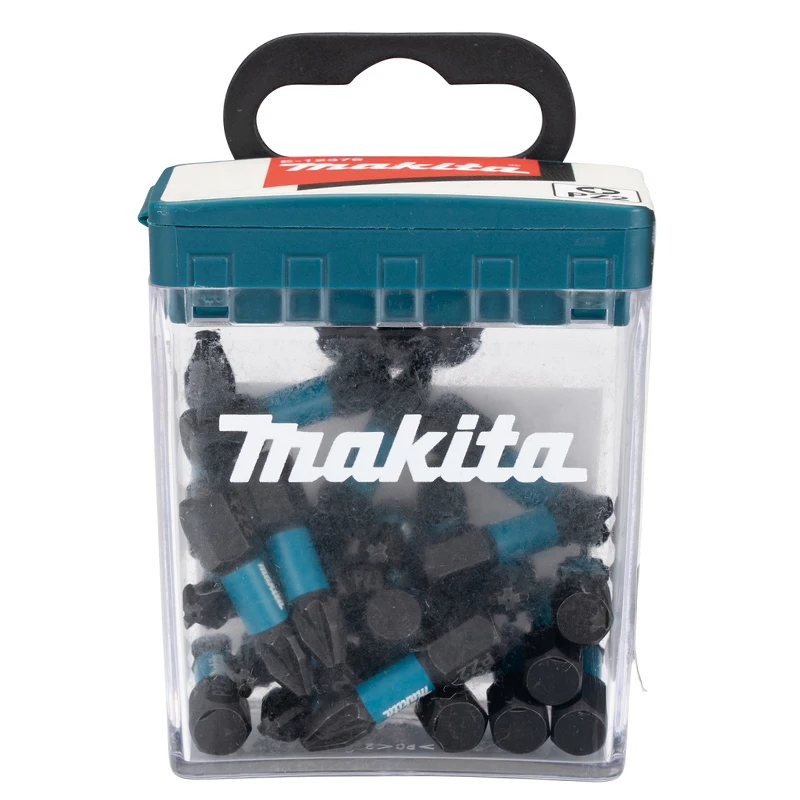 Imagem -03 - Makita-chave de Fenda Broca Acessório de Ferramenta Elétrica de Alta Dureza Preto de Impacto Amplamente Utilizado Pz2 Haste em Forma c E12376 25 mm 25 Peças