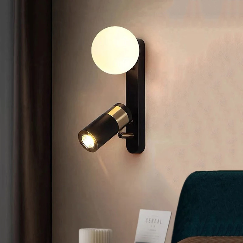 

Minimalist LED Wall Light Modern Reading Sconce Lamp Hotel Aisle Corridor Bedroom Bedside 90-230V Decorate Lighting Wall Lamps