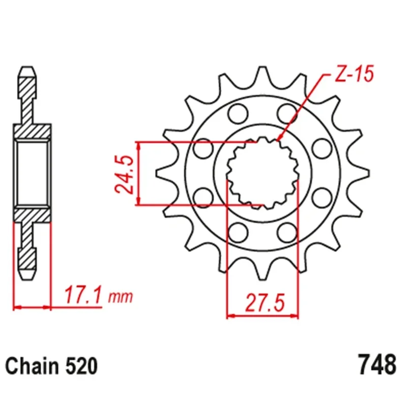 520 15T Front Sprocket For Ducati 998 Panigale V4R 19-20 Superleggera V4 20-21 1199Panigale 12-17 959Panigale 16-19